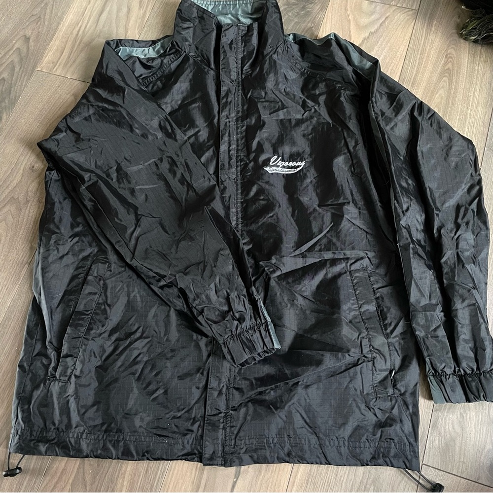 Black and Grey Windbreaker